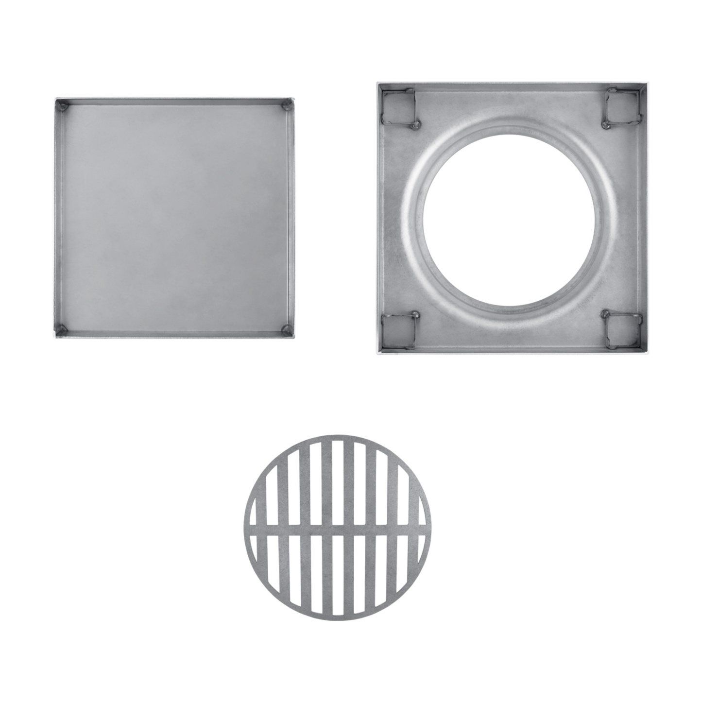 Bathroom Smart Tile Insert Square Floor Waste Shower Grate Drain Water Outlet Chrome/Black
