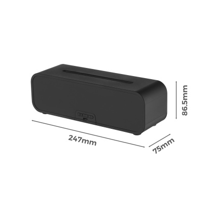 7 Colour Flame Remote Control Aromatherapy Diffuser 3 Timer Sound Reactive Air Humidification Black/White