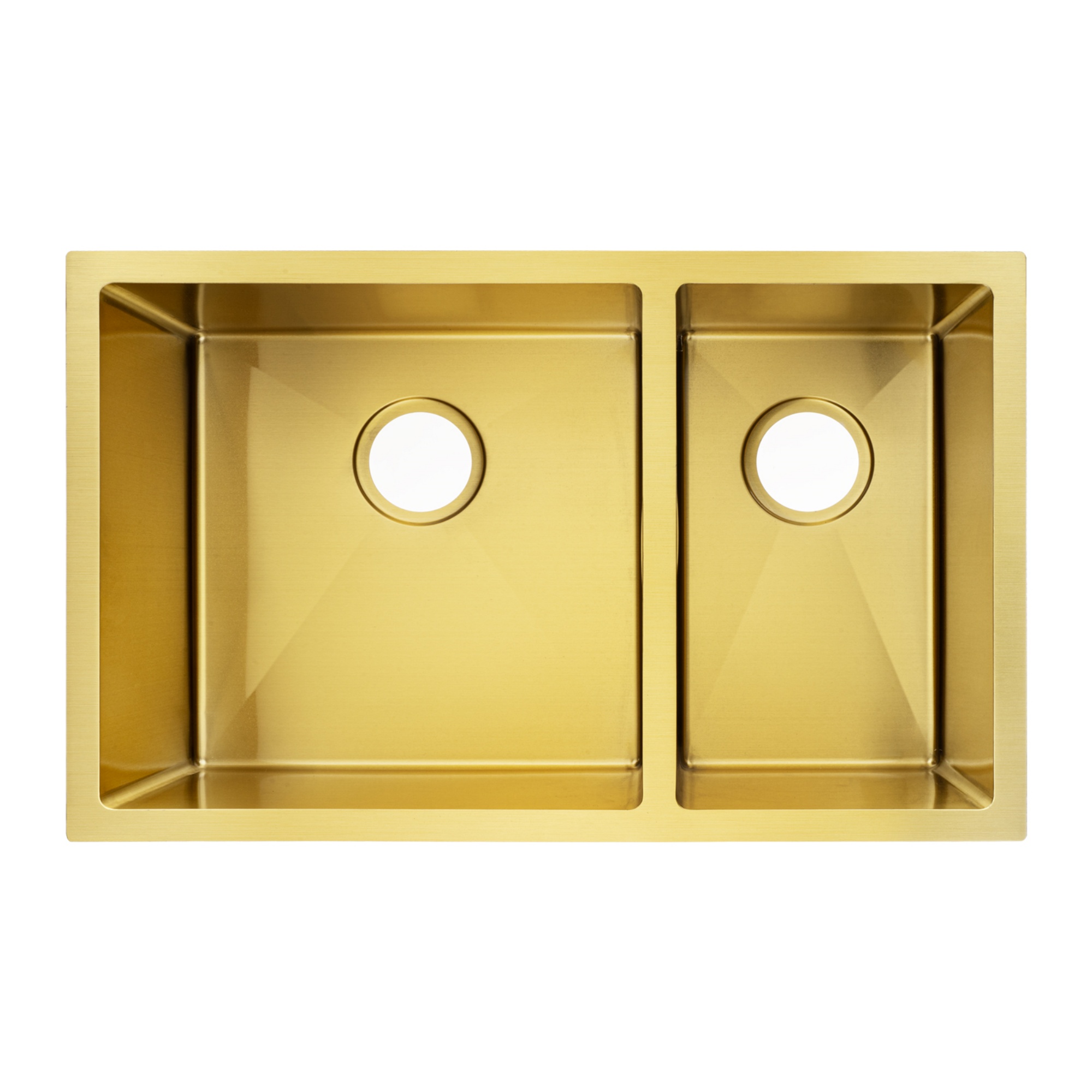 710x450mm Double Bowl Stainless Steel Kitchen Laundry Sink Basin Brushed Yellow Gold/Dark Grey/Silver