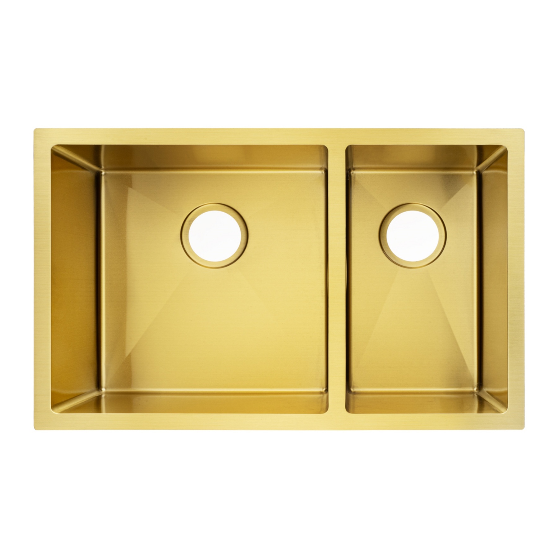 710x450mm Double Bowl Stainless Steel Kitchen Laundry Sink Basin Brushed Yellow Gold/Dark Grey/Silver