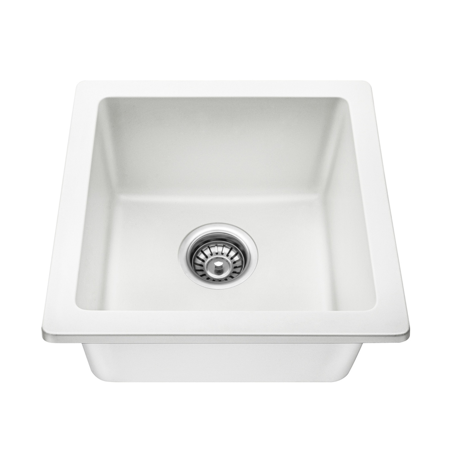 Granite Stone Single Bowl Kitchen Sink Oil-Proof Top/Under Mount Laundry Bar Basin Black/White