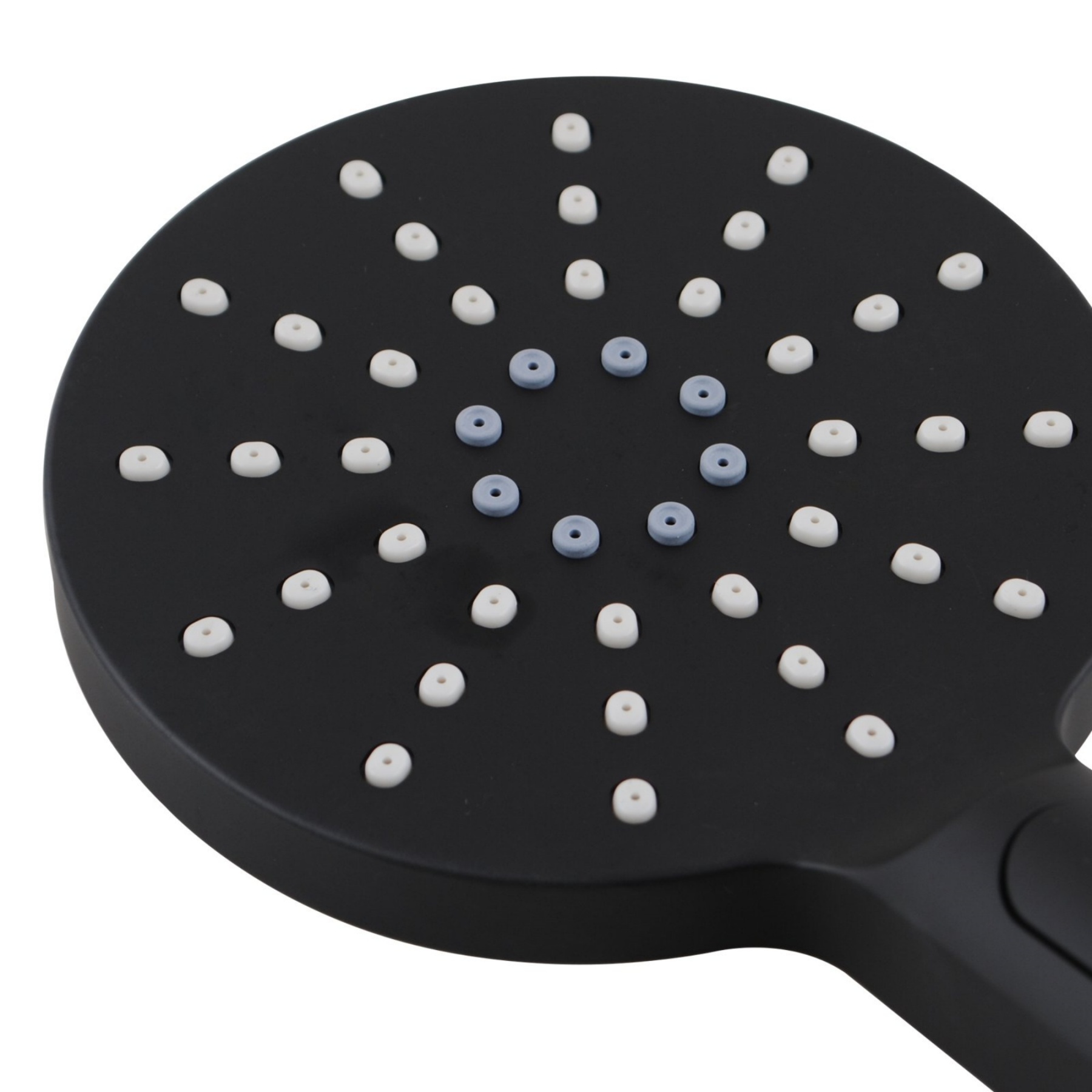 Bathroom Round 3 Function Hand-held Shower Head Bath Rainfall Spray Shower Rose Chrome/Black