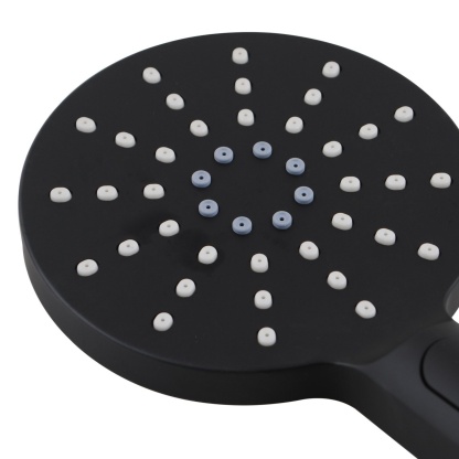 Bathroom Round 3 Function Hand-held Shower Head Bath Rainfall Spray Shower Rose Chrome/Black