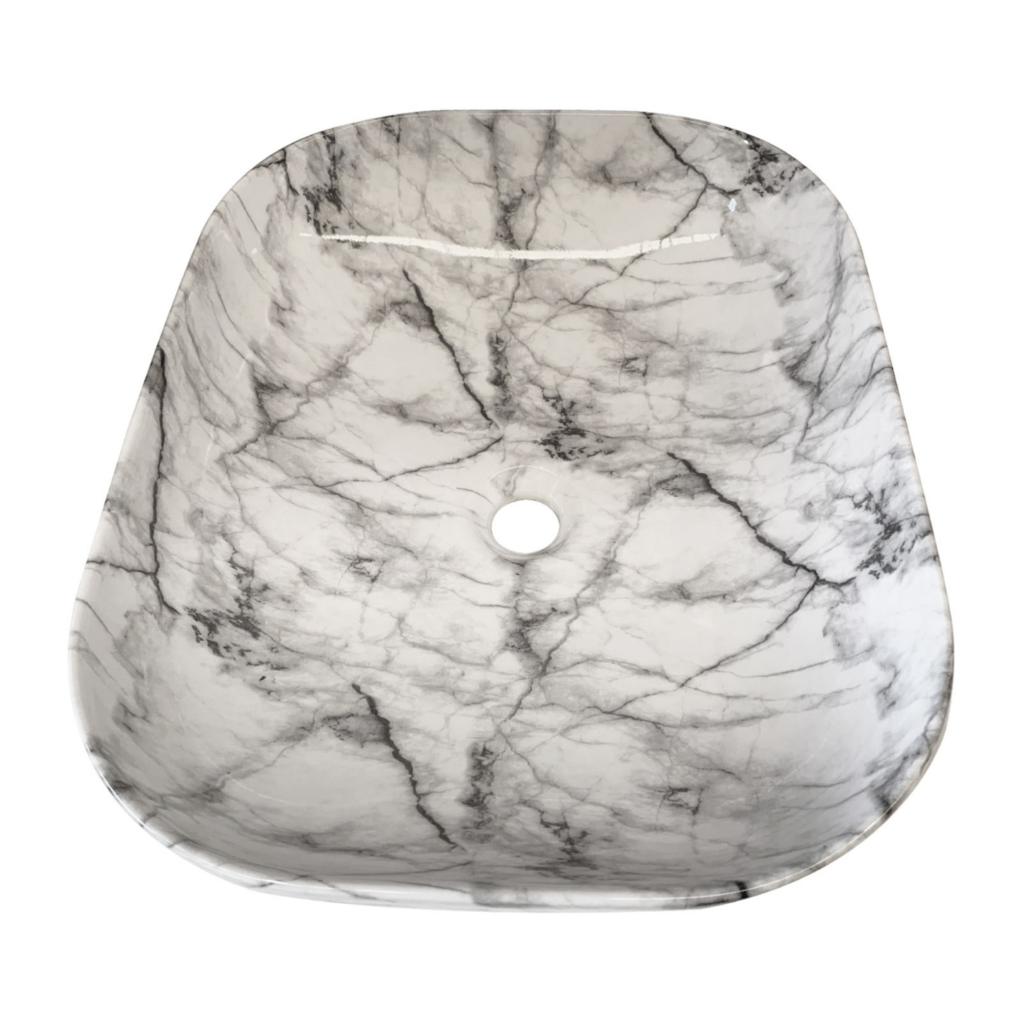 485mm Bathroom Counter Top Rectangular Ceramic Basin Sink Wash Bowl Vanity 