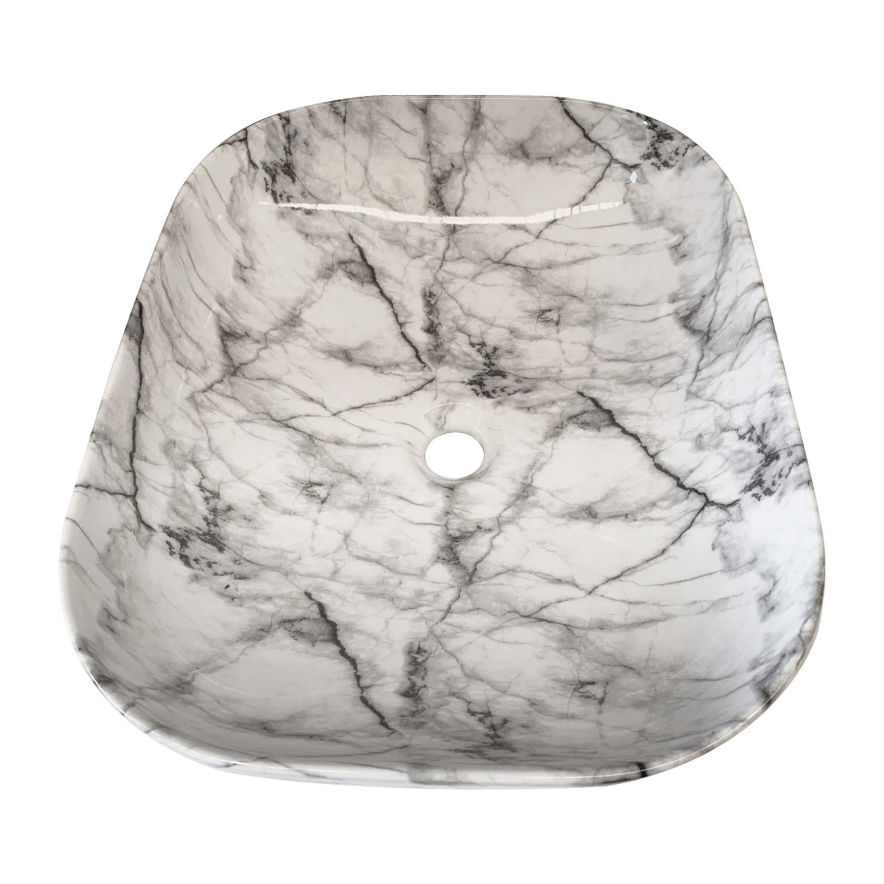 485mm Bathroom Counter Top Rectangular Ceramic Basin Sink Wash Bowl Vanity 