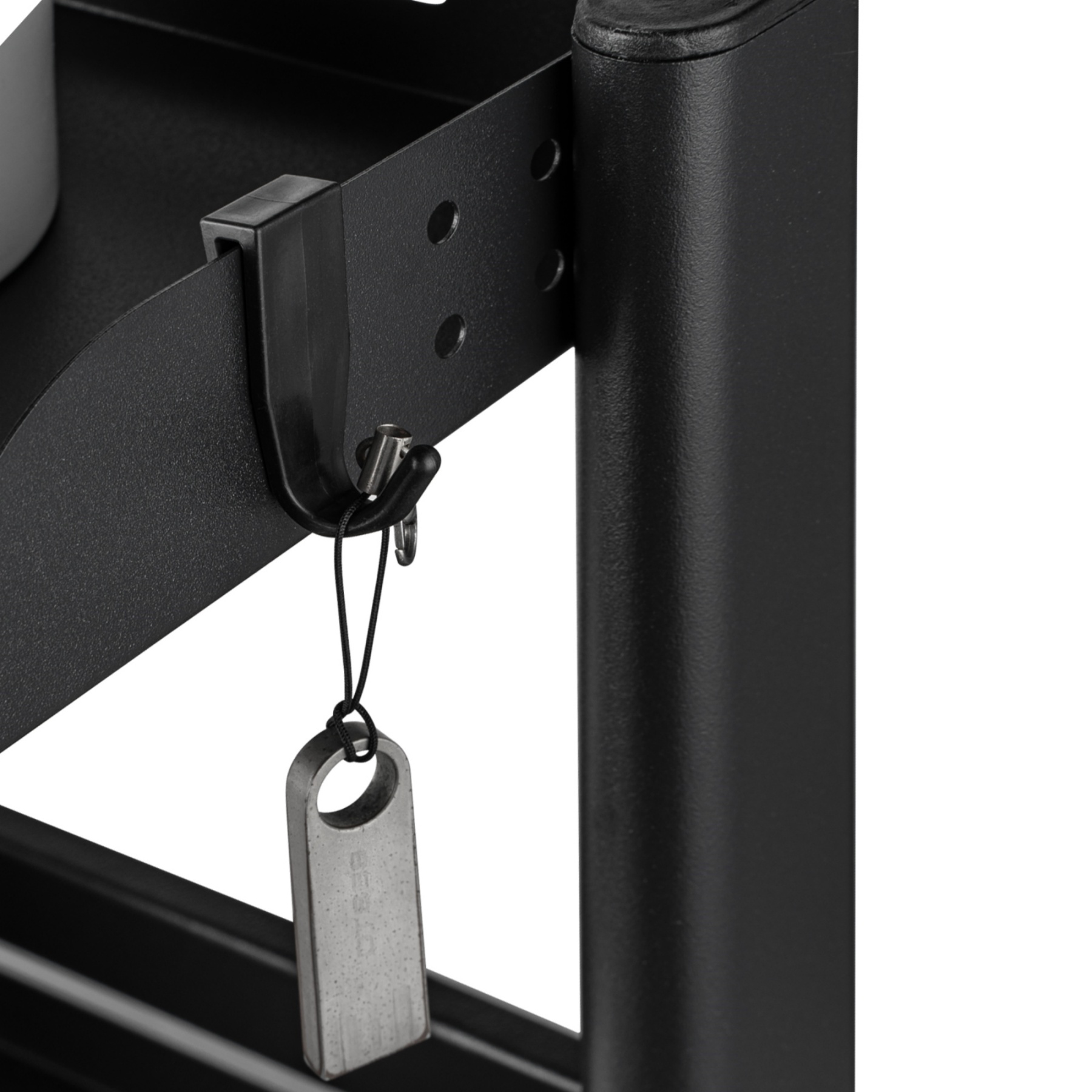 Clamp-on Cable Management Tray Desk Shelf Rack Under Desk Cable Holder Organizer Storage Rack Black