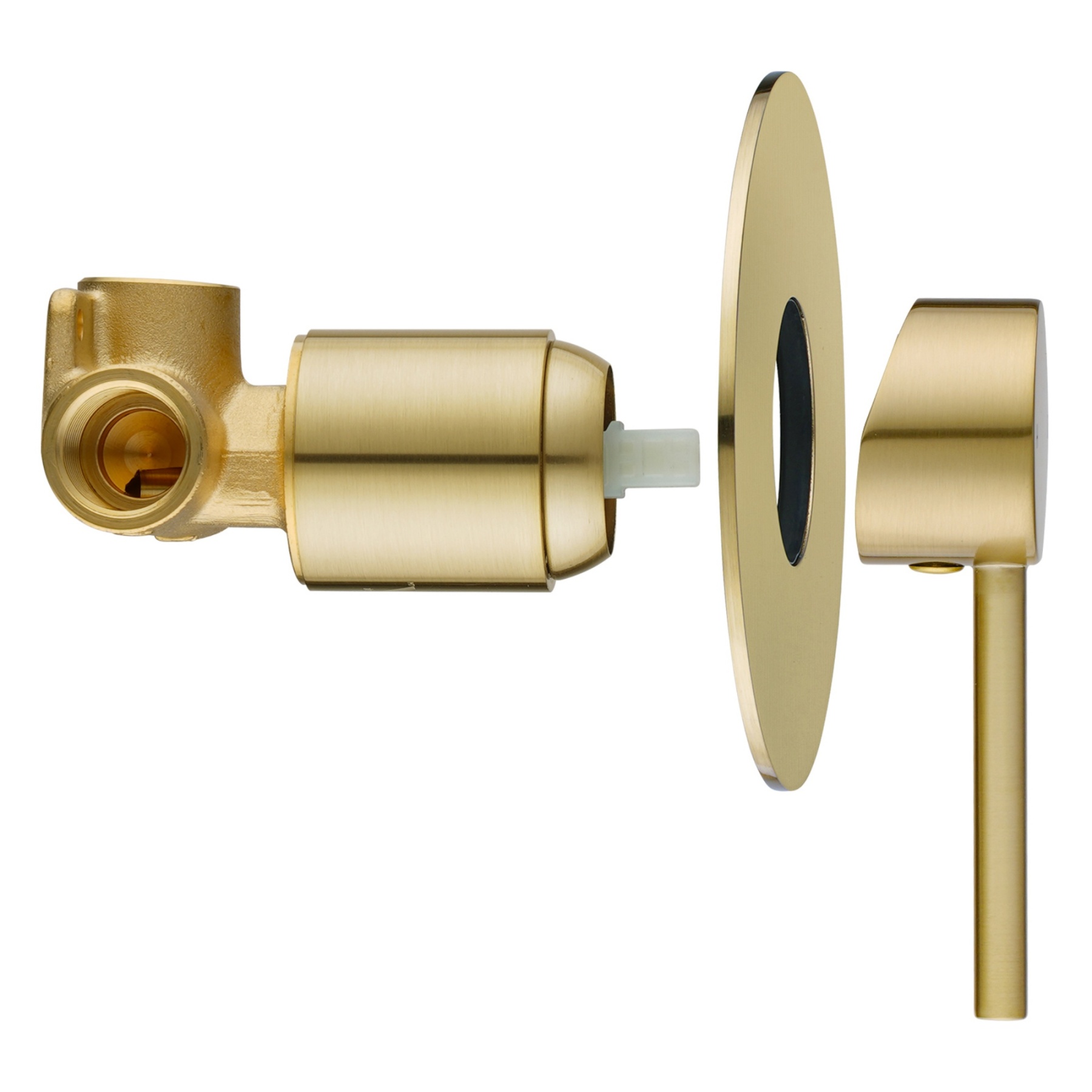 Round Brass Bath Shower Wall Mixer Tap Bathroom Basin Bathtub Wall Mounted Mixer Chrome/Matte Black/Gunmetal Grey/Brushed Yellow Gold