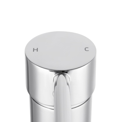 Round Tall Bath Basin Mixer Tap Bathroom Laundry Sink Vanity Counter Top Flick Faucet Chrome/Matte Black