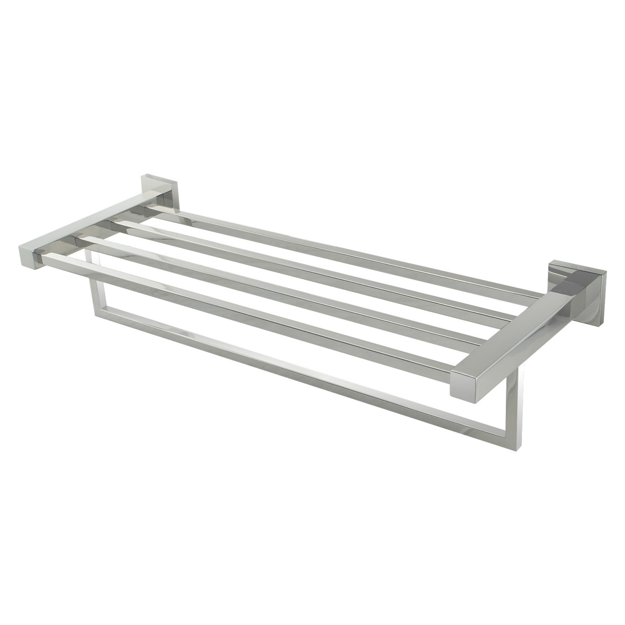 600mm Wall Mounted Stainless Steel Double Towel Rack Rail Bathroom Clothes Shelf Hanger Holder Chrome/Matte Black