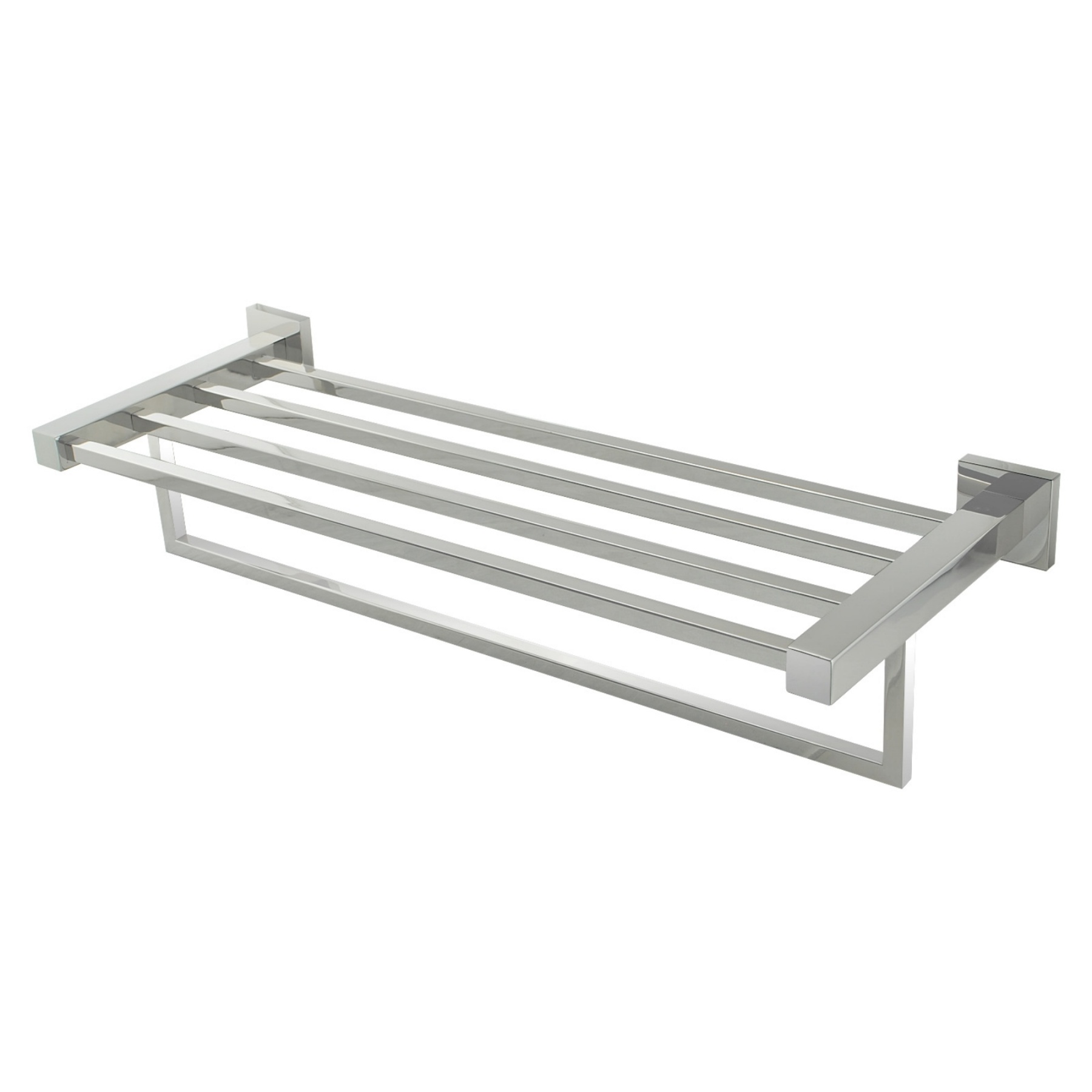 600mm Wall Mounted Stainless Steel Double Towel Rack Rail Bathroom Clothes Shelf Hanger Holder Chrome/Matte Black