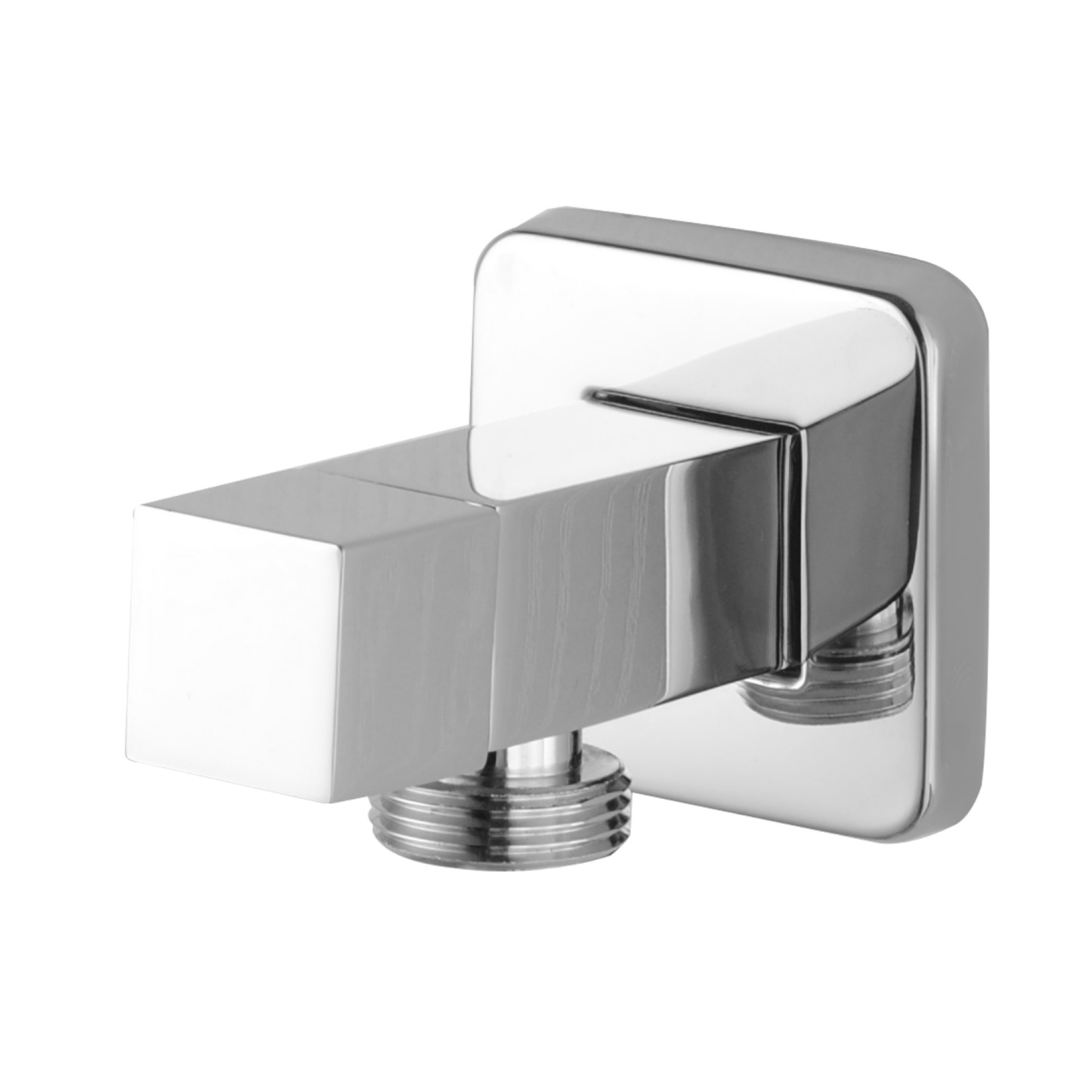 1/4 Turn Square Solid Brass Bathroom Laundry Washing Machine Taps Wall Mounted Twin Taps Chrome/Matte Black