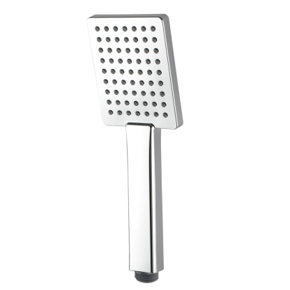 Bathroom Square Handheld Shower Head Bath Handle Rainfall Spray Rose Chrome/Matte Black