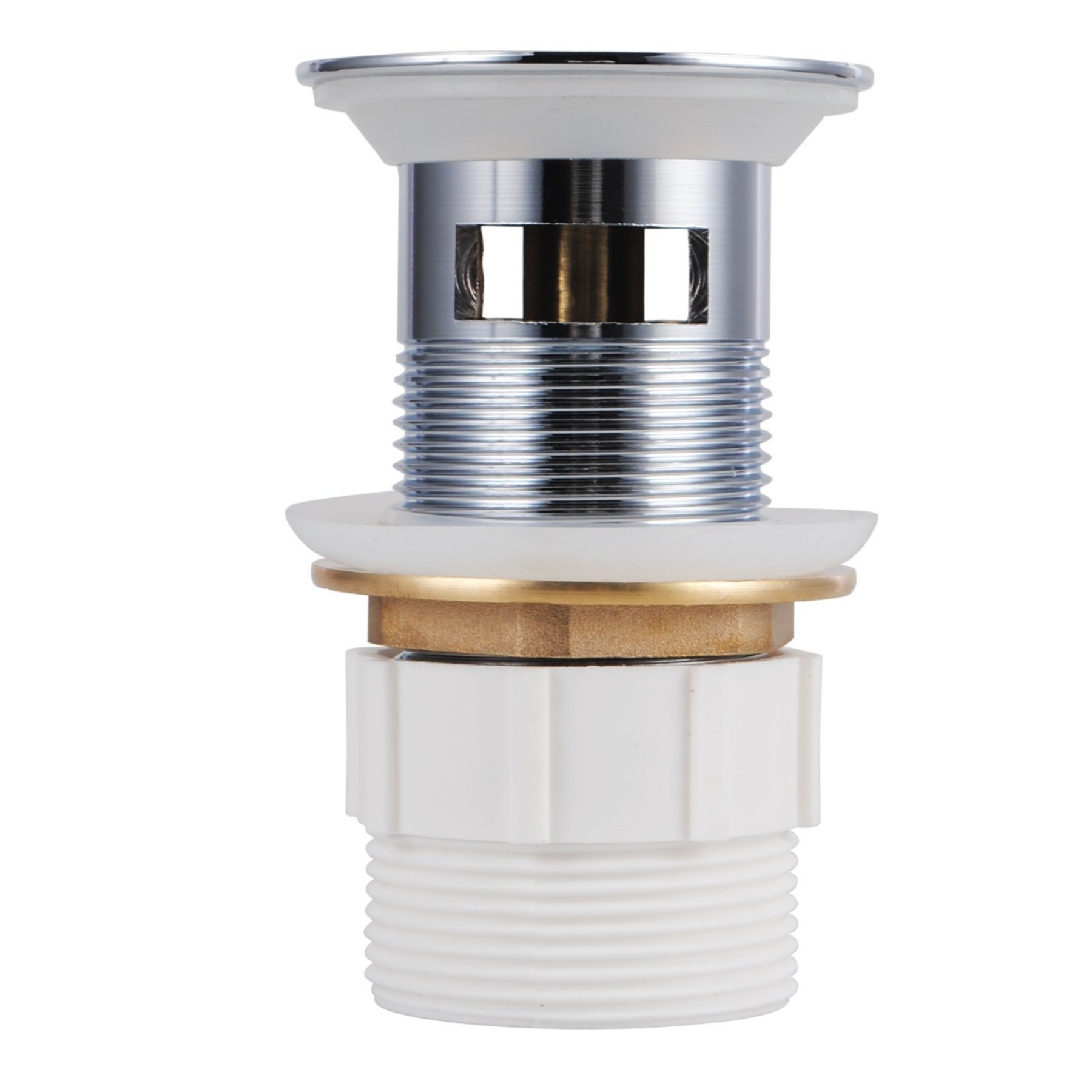 32/40mm Solid Brass Pop Up Waste Overflow Bathroom Basin Vanity Push Plug Drain Chrome/Matte Black/Brushed Gold