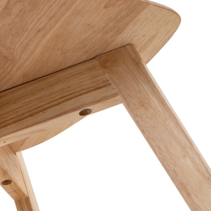 2PCs Rubber Wood Dining Chairs for Home Kitchen Restaurant Walnut/Natural/Black