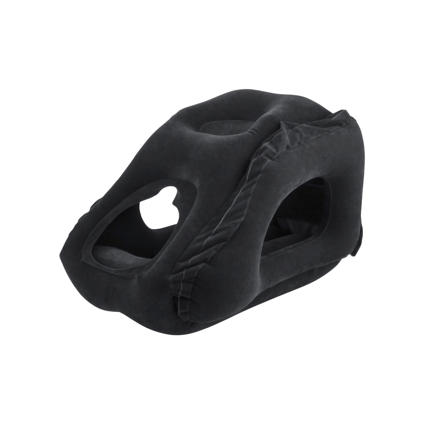 Travel Pillow Portable Inflatable Air Cushion Airplane Office Nap Neck Head Rest Black/Grey