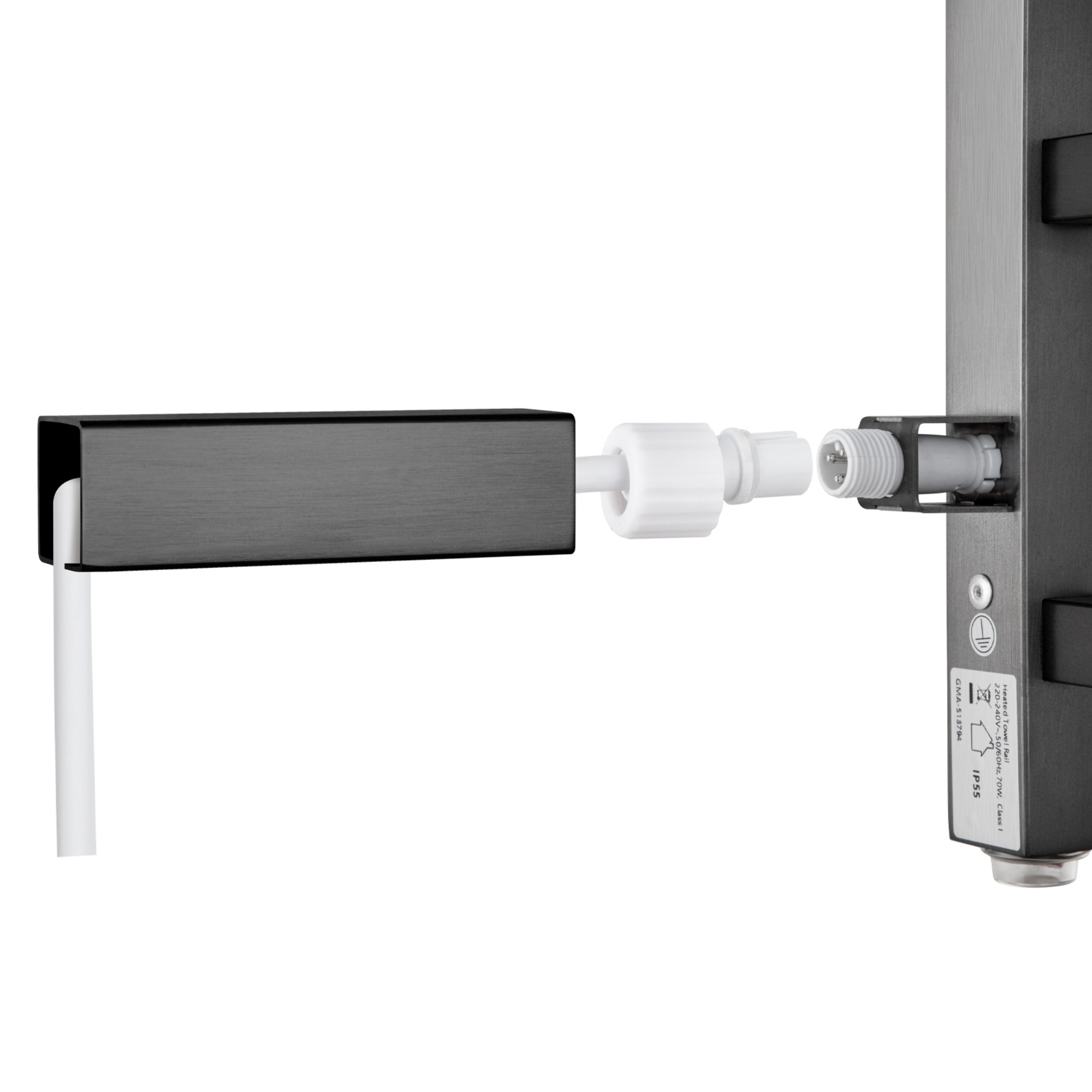 Square Stainless Steel Electric Heated Towel Rail Rack Wall Mounted Warmer Towel Holder 8 Bars Chrome/Matte Black/Gunmetal Grey/Brushed Yellow Gold