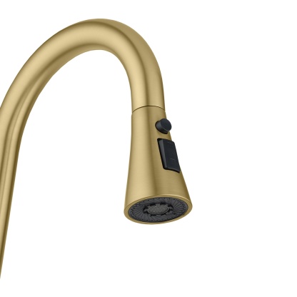 Stainless Steel 3 Function Pull Out Kitchen Sink Mixer Tap Laundry Basin 360° Swivel Spout Faucet Chrome/Black/Brushed Yellow Gold