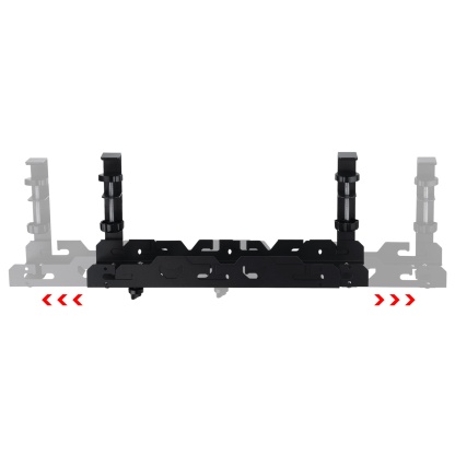 Extendable 45-72cm Under Desk Cable Management Tray Single Layer Cord Wire Power Holder Organizer White/Black