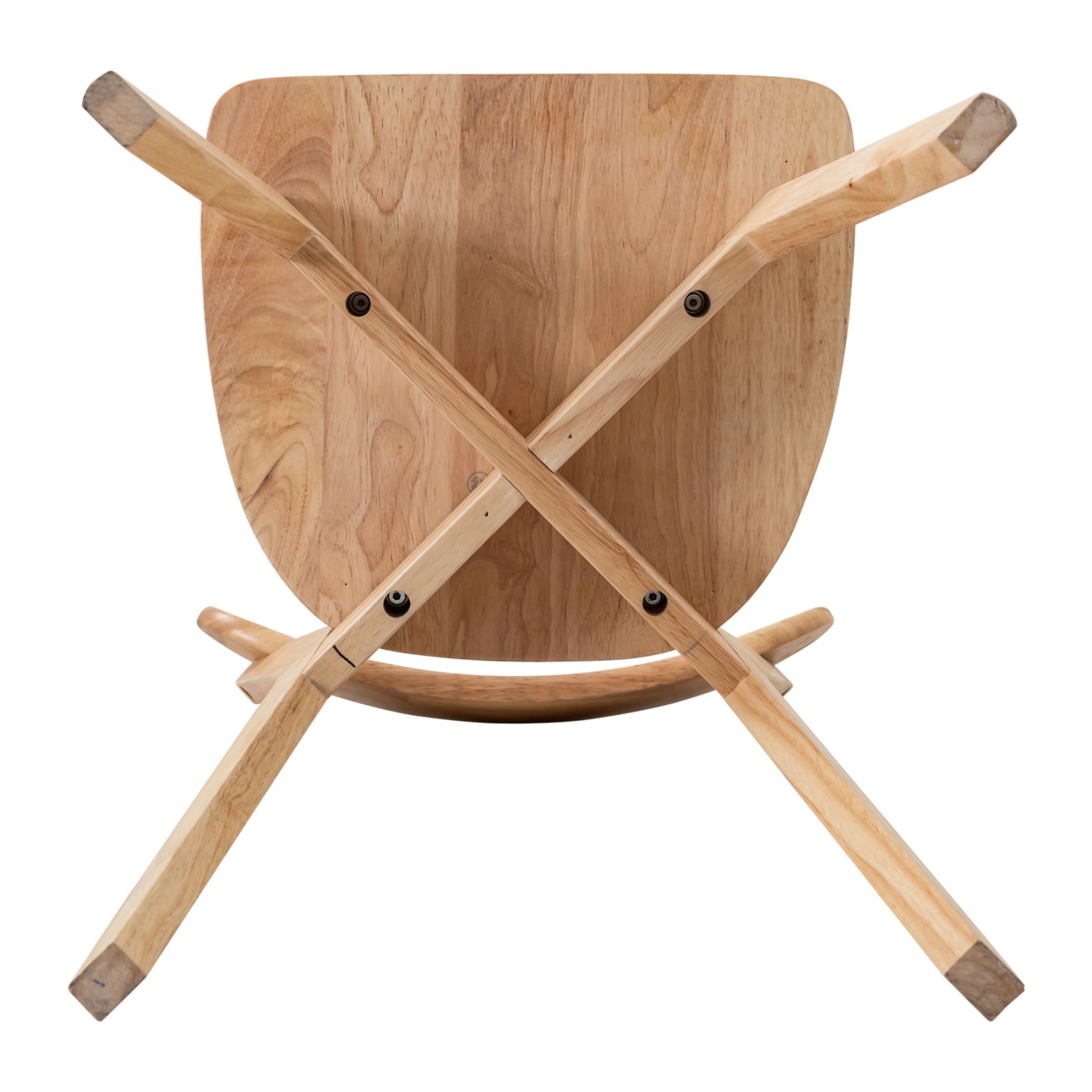 2PCs Rubber Wood Dining Chairs for Home Kitchen Restaurant Walnut/Natural/Black