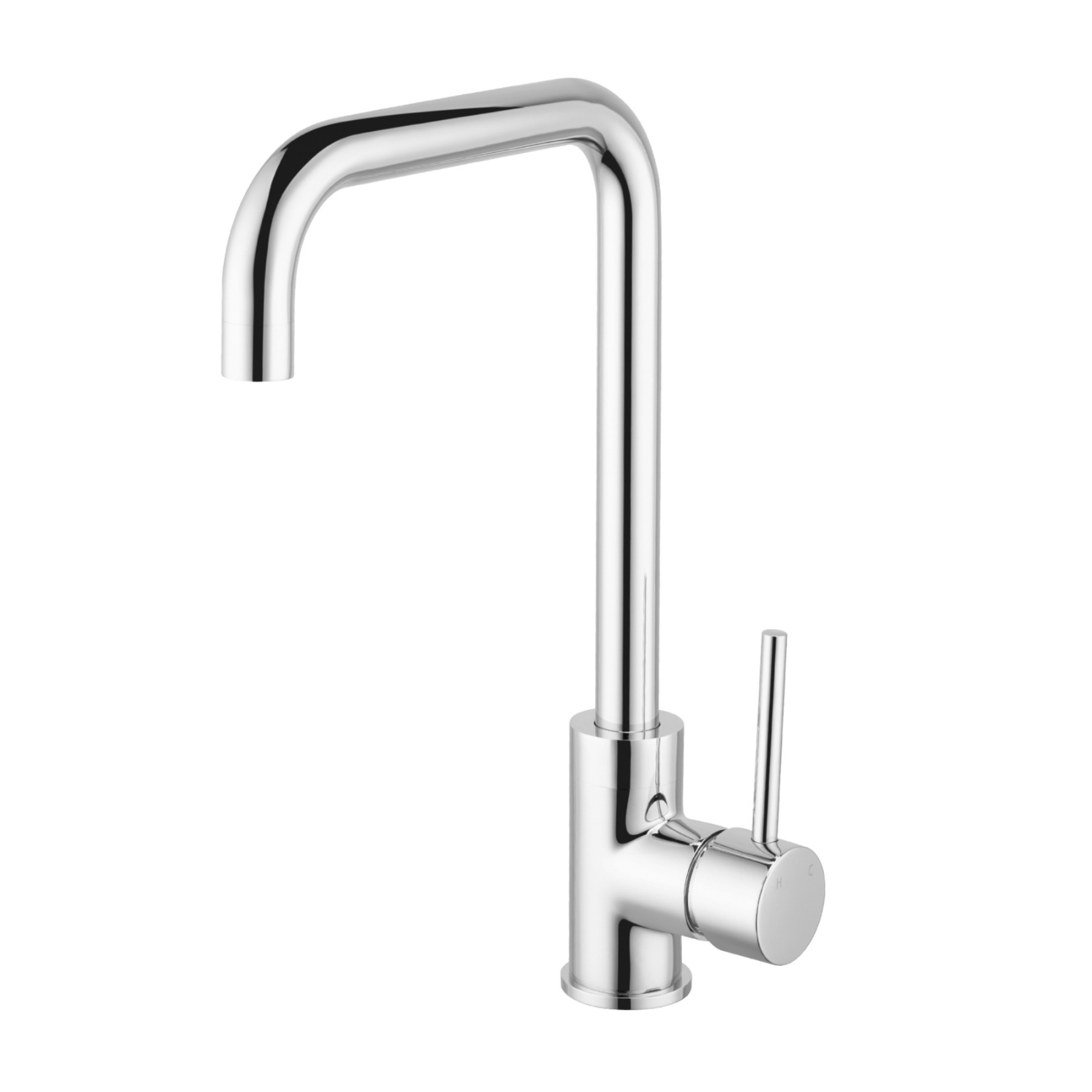 Round Brass Gooseneck Kitchen Sink Mixer Tap Laundry Basin Vanity Swivel Spout Faucet Chrome/Black