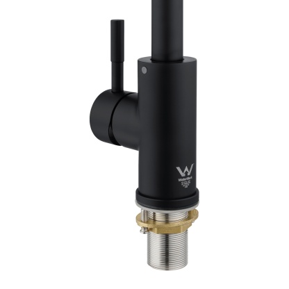 Stainless Steel Round Kitchen Sink Mixer Tap 360° Swivel Spout Laundry Basin Faucet Chrome/Matte Black