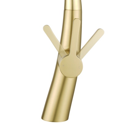 Brass 2 Spray Pattern Pull Out Kitchen Laundry Sink Basin Mixer Tap 360° Swivel Spout Deck-mounted Vanity Faucet Chrome/Black/Yellow Gold