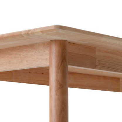 140cm Rectangle Wooden Dining Table for Home Kitchen Cafe Restaurant Walnut/Natural