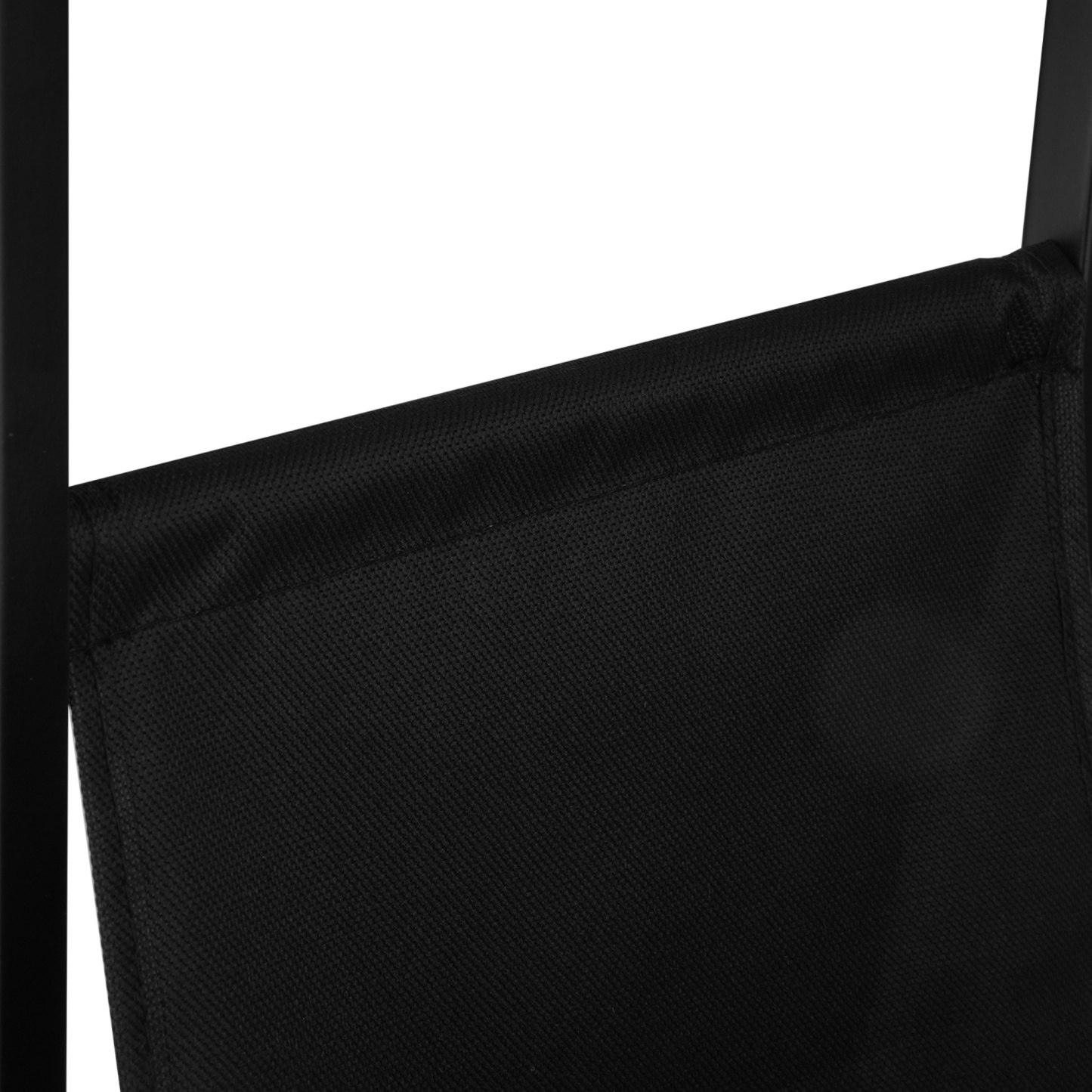 Oval Glass Tabletop Coffee Side Table Bedside Table with Magazine Storage Holder Black