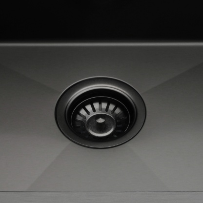 440x440mm Single Stainless Steel Kitchen Sink Smart Hand Free Drainage Top/Flush/Under Mount Satin Brush/Nano Black/Yellow Gold