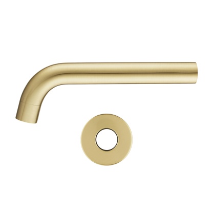 Round Brass Bathroom Basin Sink Vanity Wall Mounted Outlet Bathtub Shower Water Spout Chrome/Black/Brushed Yellow Gold