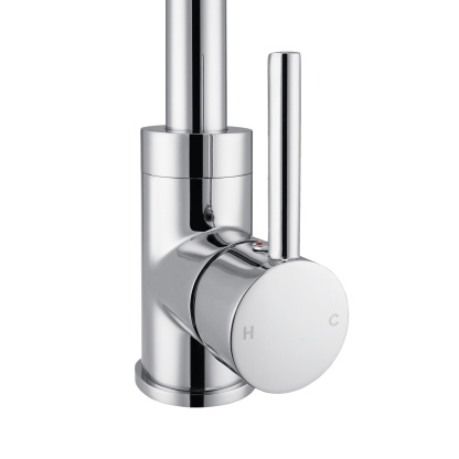 360° Swivel Spout Brass Kitchen Mixer Tap Round Laundry Basin Sink Faucet Chrome/Matte Black/Brushed Nickel