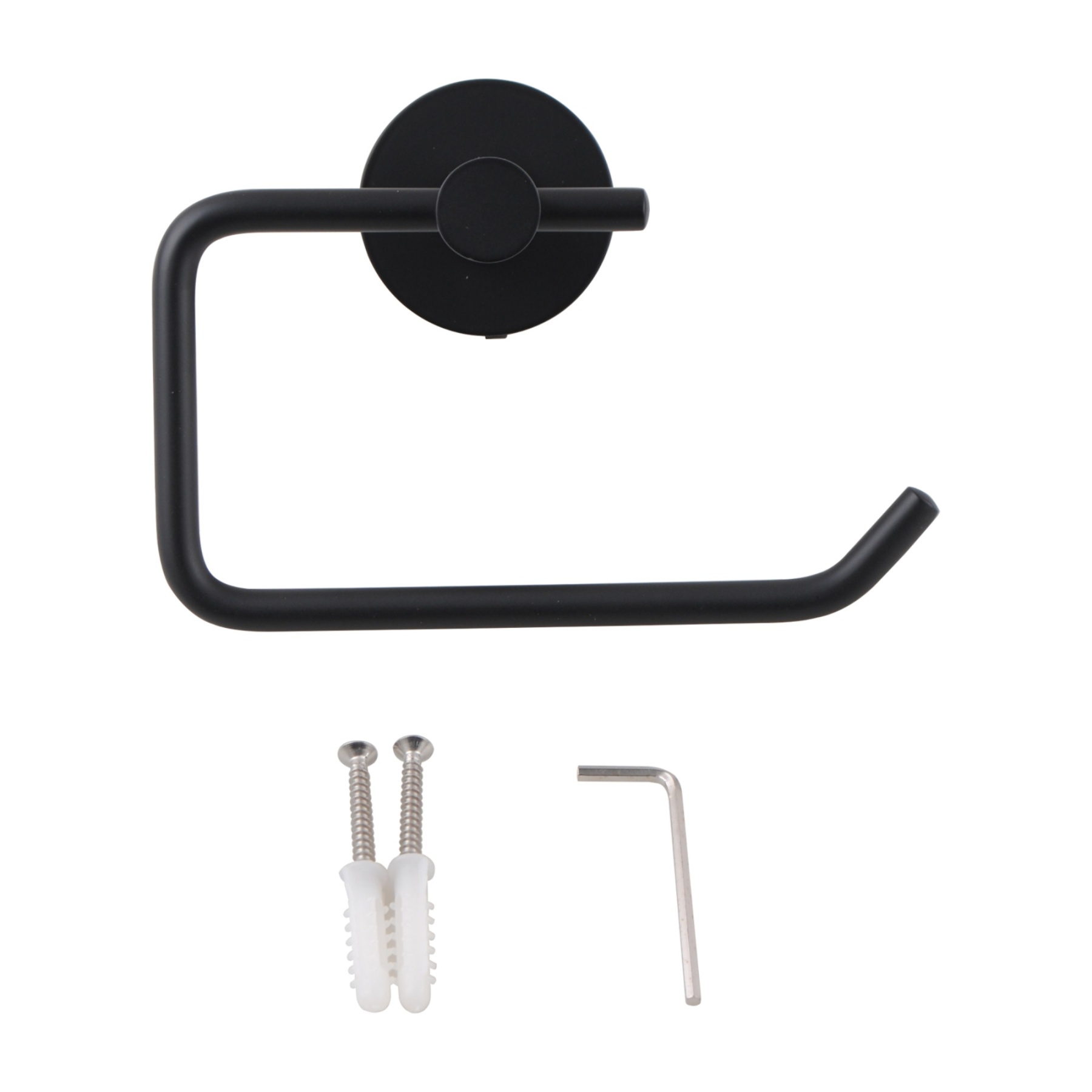 Stainless Steel Wall Mounted Toilet Paper Roll Holder Bathroom Toilet Tissue Hanger Hook Chrome/Black