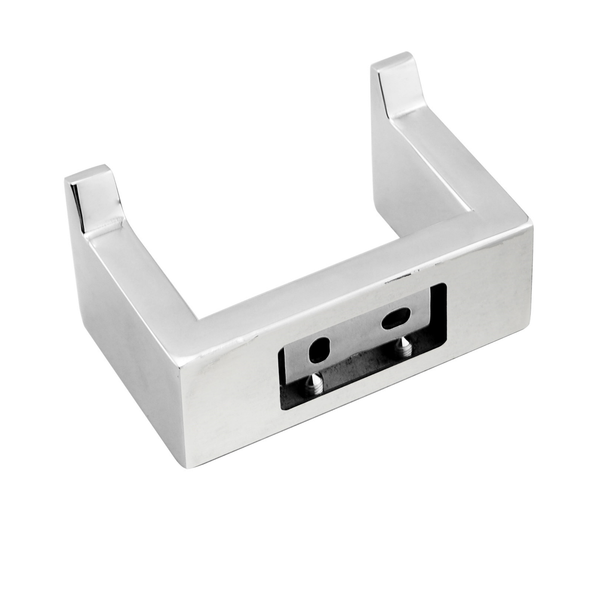 Bathroom Square Stainless Steel Robe Hook Wall Mounted Double Towel Clothes Hanger Holder Black/Chrome