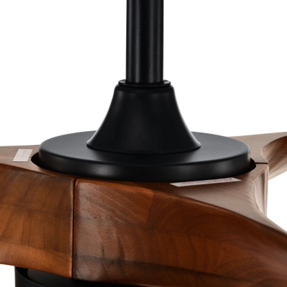 3 Timber Wooden Blades Ceiling Fan Indoor/Outdoor 6 Speed Reversible LED Light Remote Control Matt White & Natural/Matt Black & Mahogany