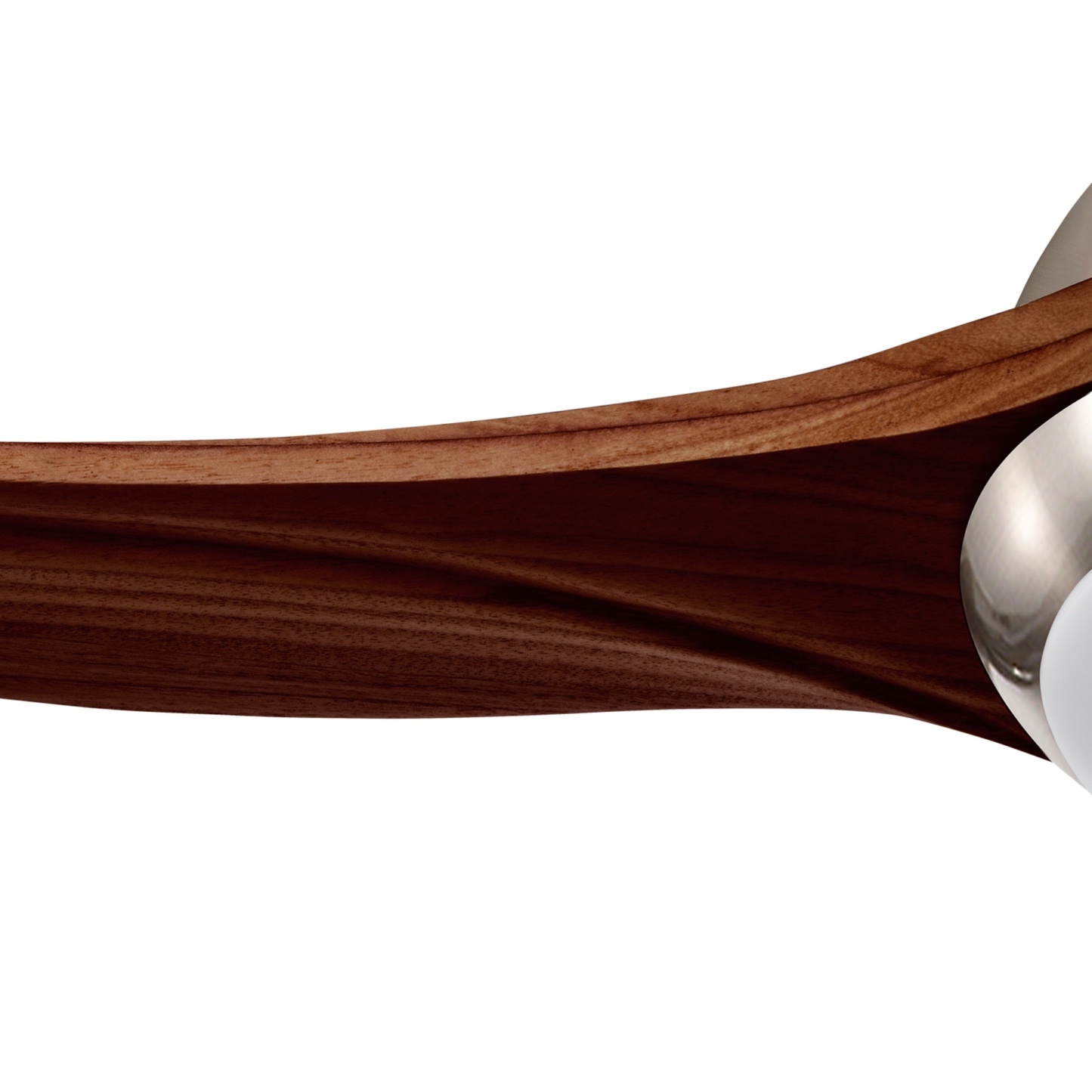 52'' 3 Timber Wooden Blades Ceiling Fan Indoor/Outdoor 6 Speed Reversible 3 LED Light Remote Control Chrome & Mahogany