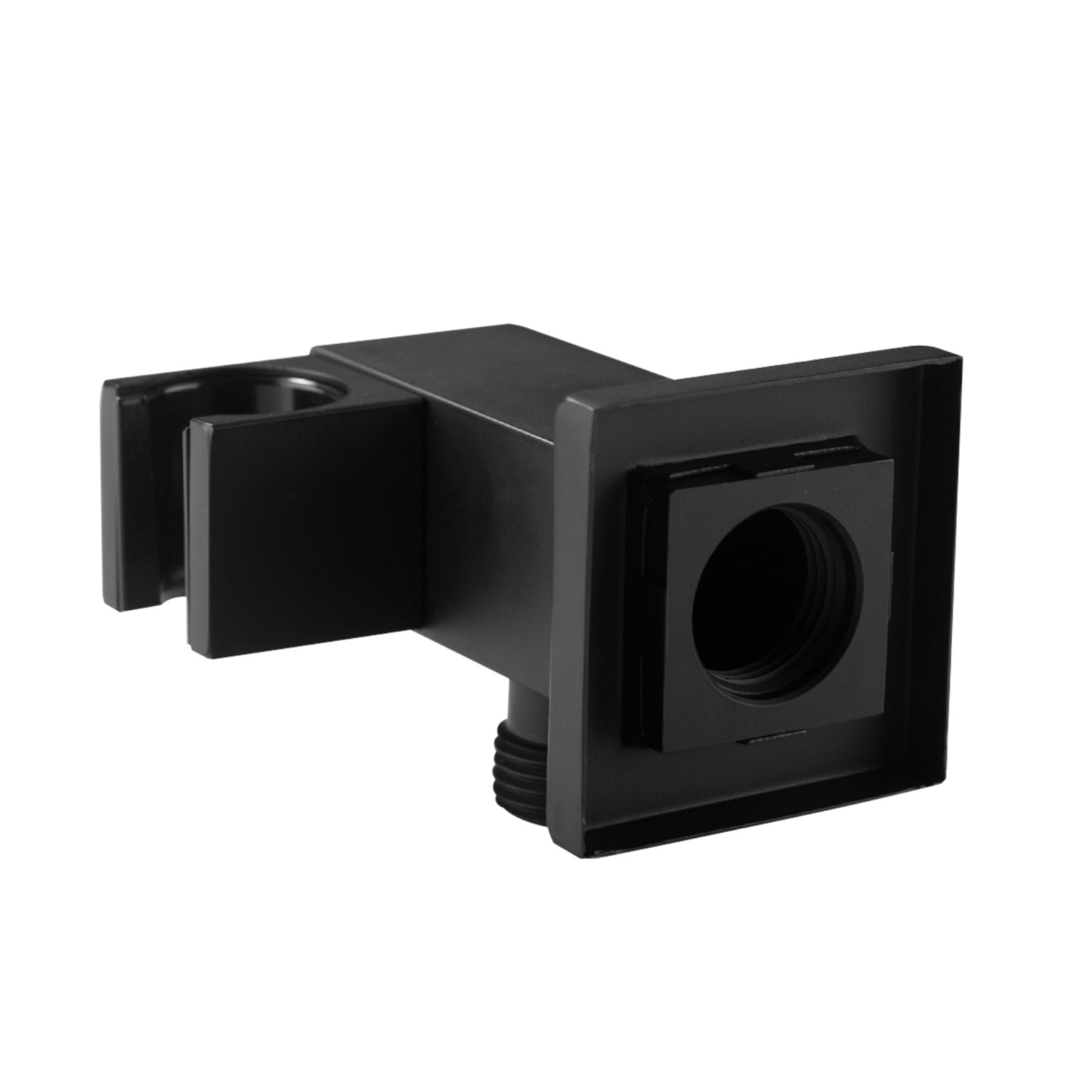 Bathroom Wall Mounted Square Swivel Handheld Shower Head Holder Bracket 1.5m Shower Hose Inlet Connector Chrome/Black