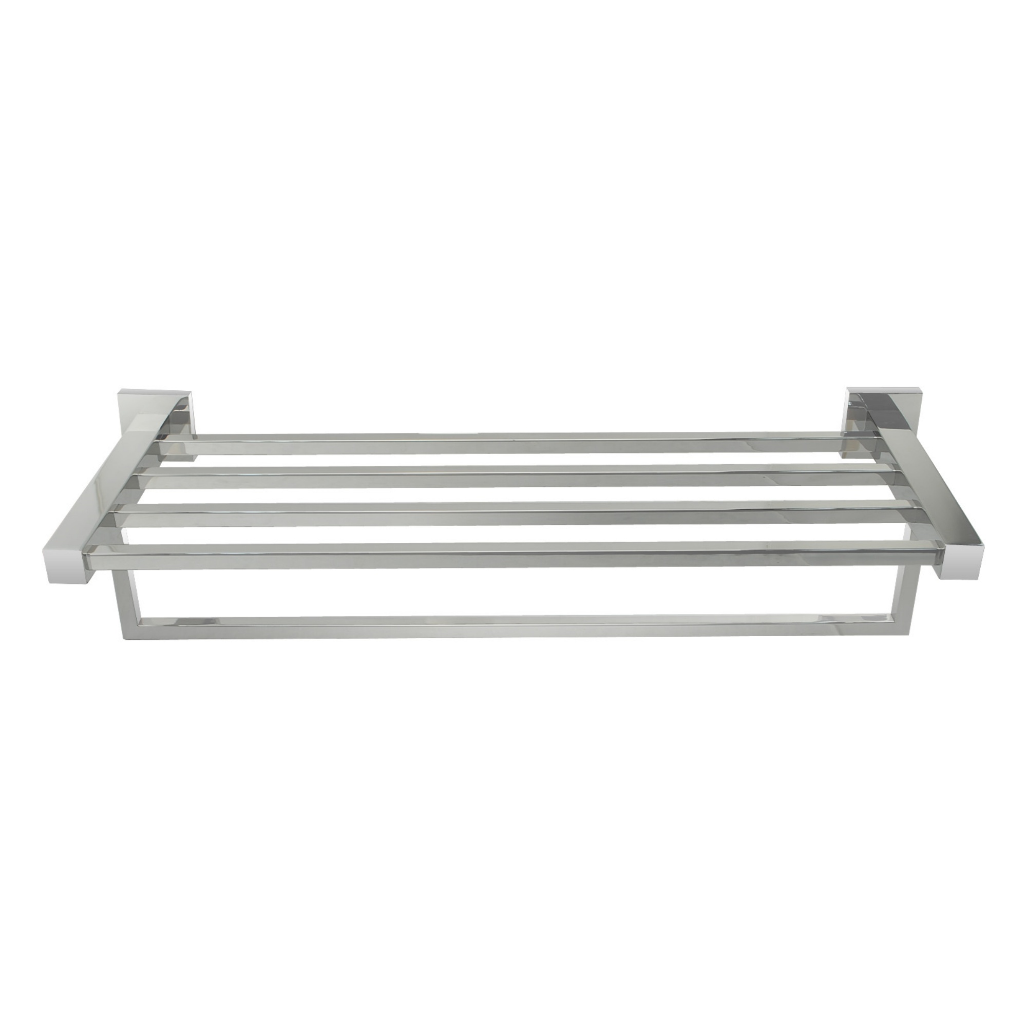 600mm Wall Mounted Stainless Steel Double Towel Rack Rail Bathroom Clothes Shelf Hanger Holder Chrome/Matte Black
