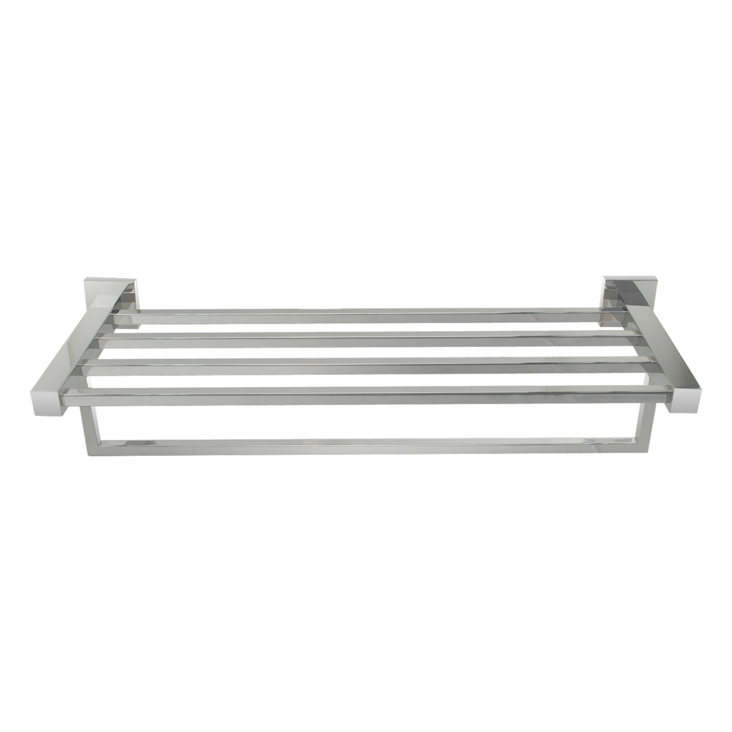 600mm Wall Mounted Stainless Steel Double Towel Rack Rail Bathroom Clothes Shelf Hanger Holder Chrome/Matte Black