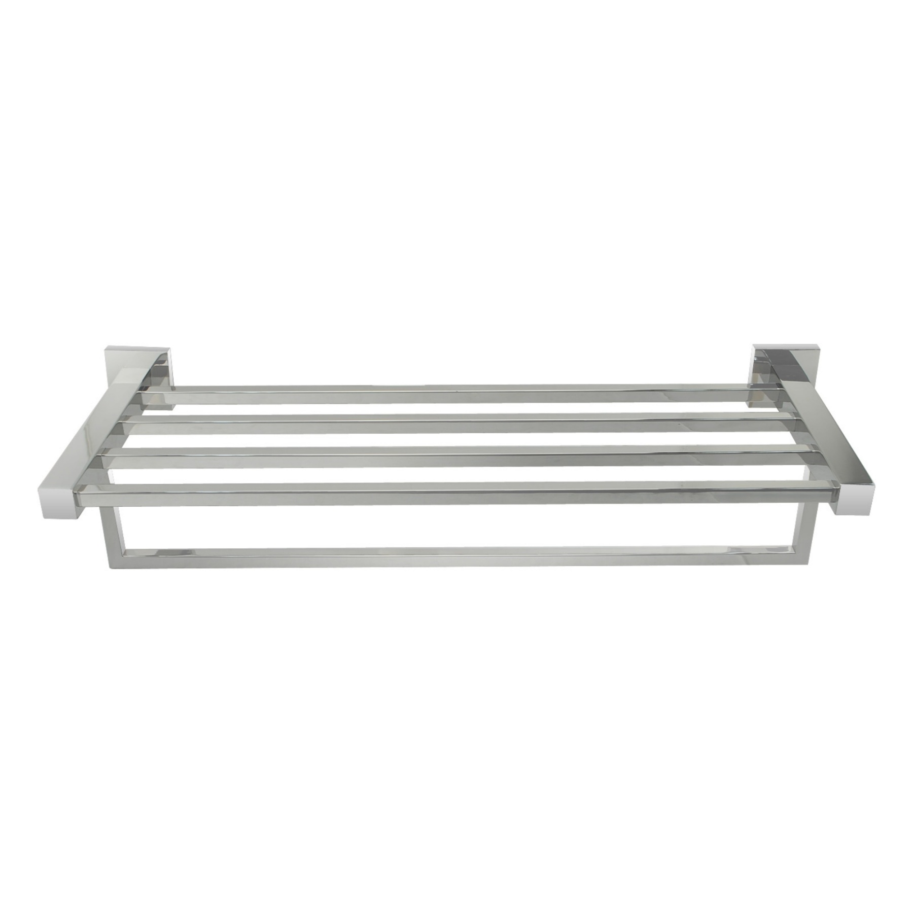 600mm Wall Mounted Stainless Steel Double Towel Rack Rail Bathroom Clothes Shelf Hanger Holder Chrome/Matte Black