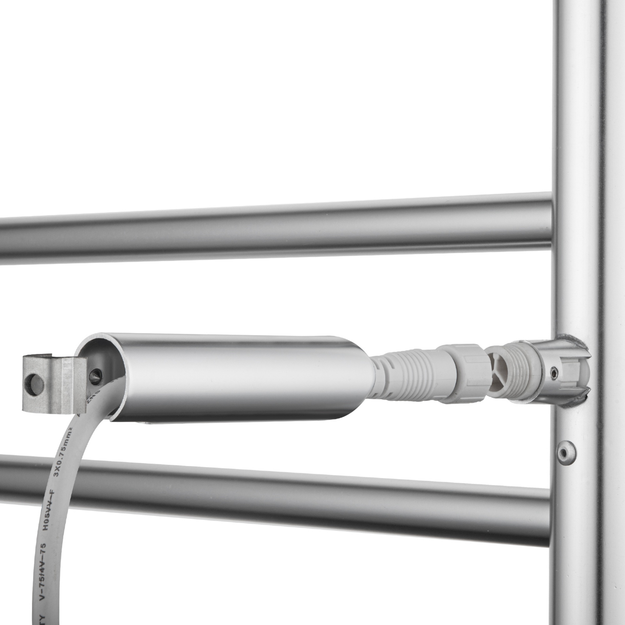 Round Aluminum Electric Heated Towel Rail Rack 6 Bars Bathroom Wall Mounted Warmer Towel Dryer Holder Hanger Silver/Black/Brushed Yellow Gold