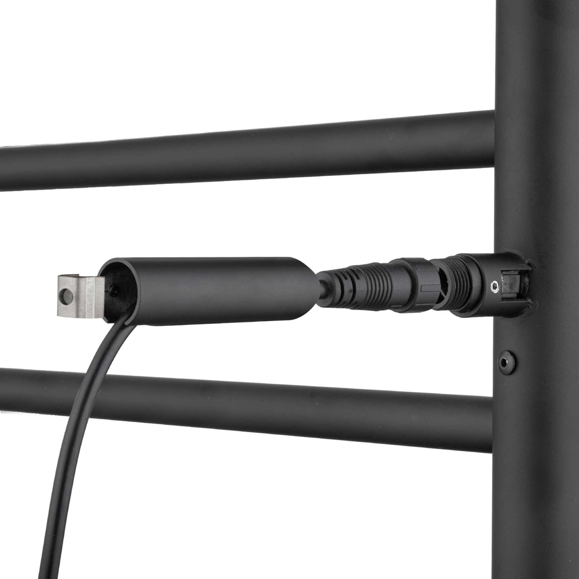 Round Aluminum Electric Heated Towel Rail Rack 6 Bars Bathroom Wall Mounted Warmer Towel Dryer Holder Hanger Silver/Black/Brushed Yellow Gold