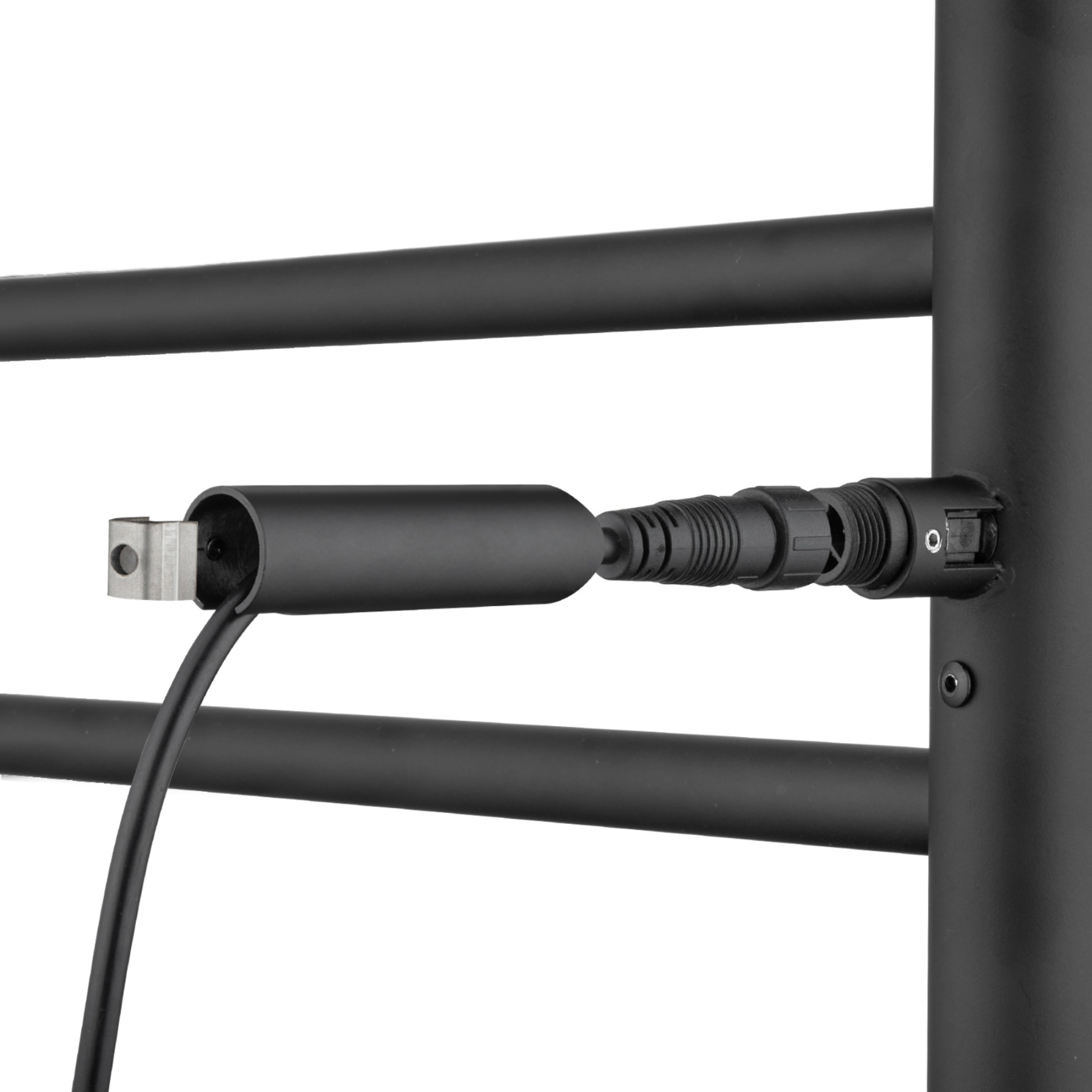 Round Aluminum Electric Heated Towel Rail Rack 6 Bars Bathroom Wall Mounted Warmer Towel Dryer Holder Hanger Silver/Black/Brushed Yellow Gold