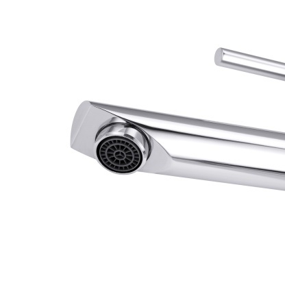 Round Tall Bath Basin Mixer Tap Bathroom Laundry Sink Vanity Counter Top Flick Faucet Chrome/Matte Black