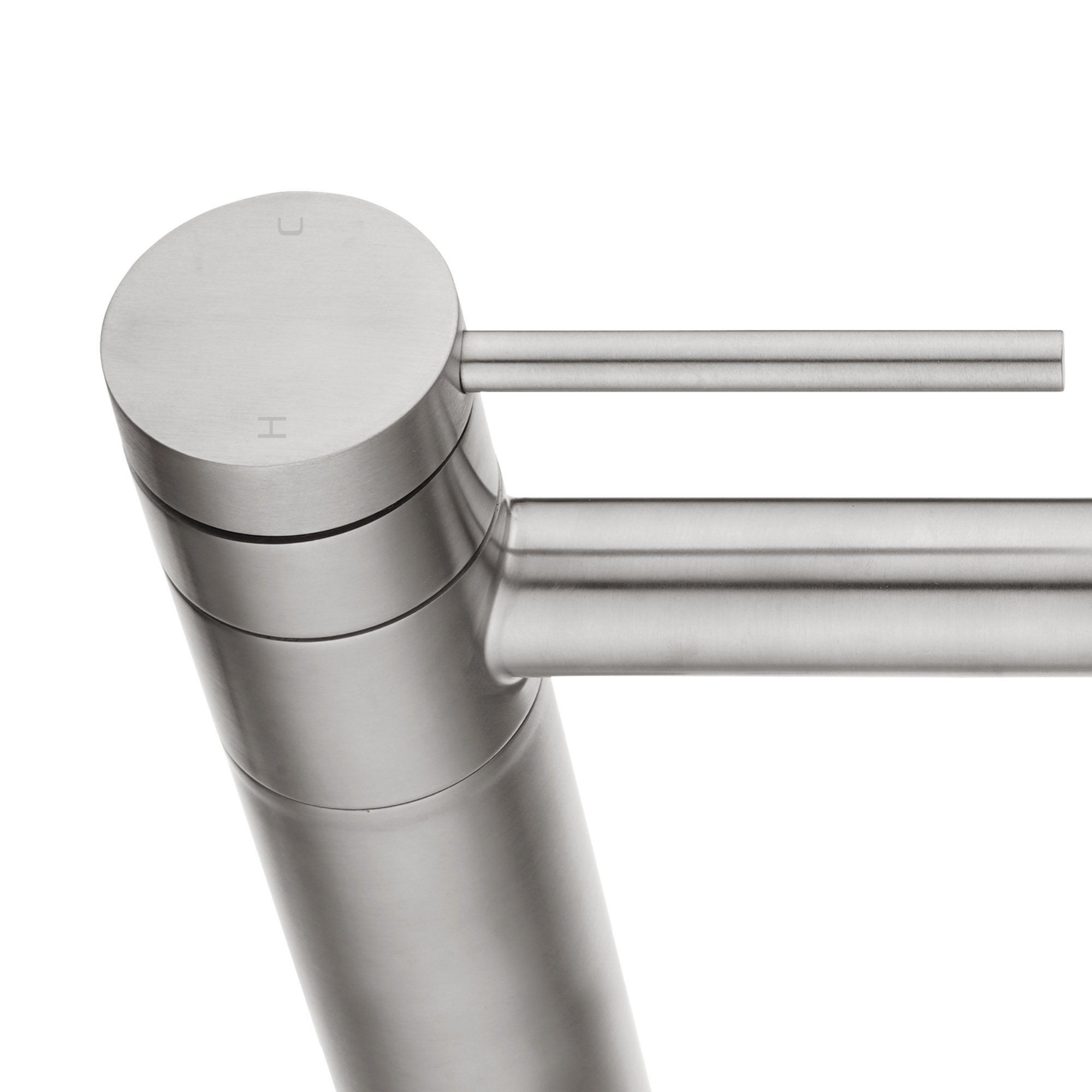 Stainless Steel Round Bath Basin Laundry Sink Vanity Tall Mixer Tap 360° Swivel Spout Flick Faucet Chrome/Black