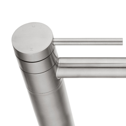 Stainless Steel Round Bath Basin Laundry Sink Vanity Tall Mixer Tap 360° Swivel Spout Flick Faucet Chrome/Black