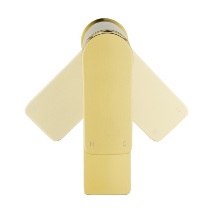 Brass Bathroom Basin Sink Mixer Tap Laundry Vanity Flick Spout Faucet Chrome/Black/White/Brushed Yellow Gold