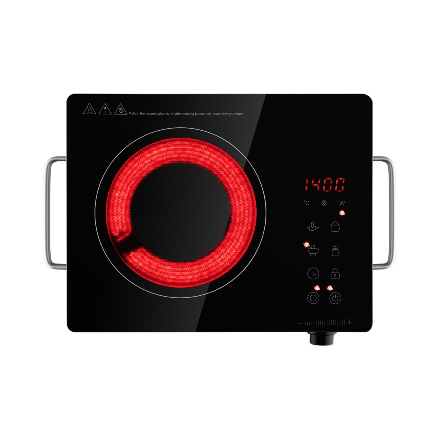 3 Function 2800W Black Portable Ceramic Electric Induction Cooktop Kitchen Hob Plate Stove Touch Knob Control 