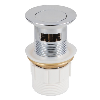 32/40mm Solid Brass Pop Up Waste Overflow Bathroom Basin Vanity Push Plug Drain Chrome/Matte Black/Brushed Gold