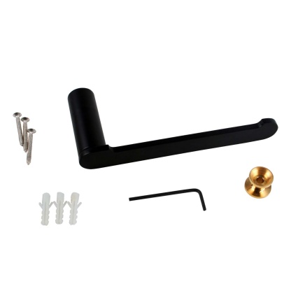 Stainless Steel Round Paper Roll Holder Wall Mounted Bathroom Toliet Tissue Hanger Hook Chrome/Nero Black/Black&Rose Gold