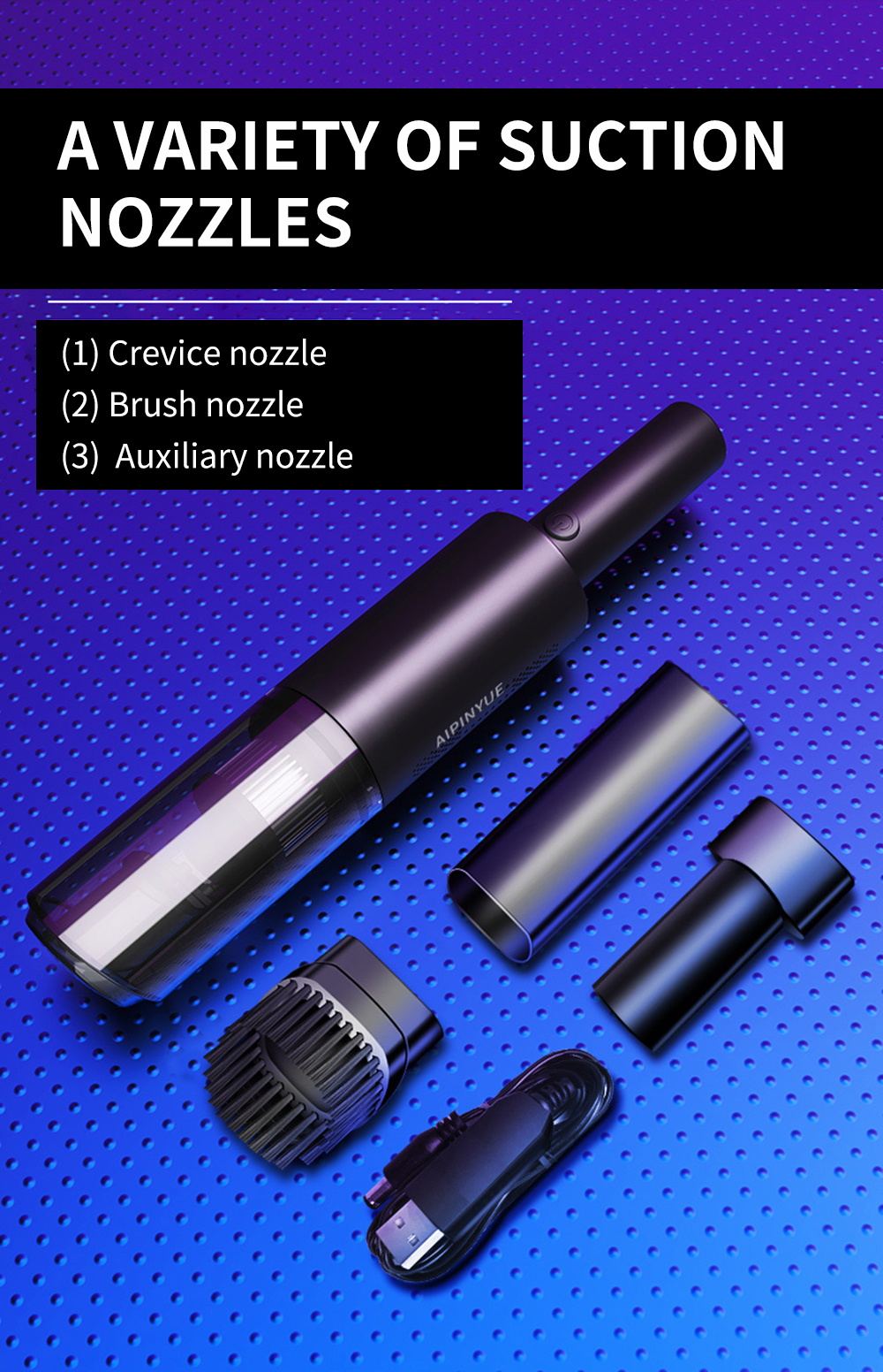 Handheld Vehicle Mini Cordless Car Vacuum Cleaner Filter for Home Dust Pet Hair